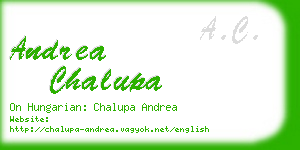 andrea chalupa business card